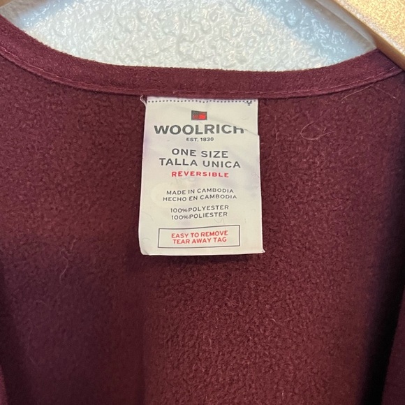 Woolrich Reversible Wrap Plaid Oversized Cape One Size - Picture 6 of 7